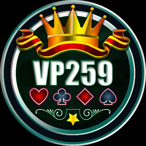 Personagem de desenho animado temático VP259 com moedas e interface de jogos móveis no Brasil